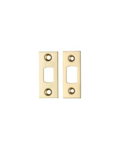 Zoo Hardware Face Plate And Strike Plate Accessory Pack, PVD Stainless Brass