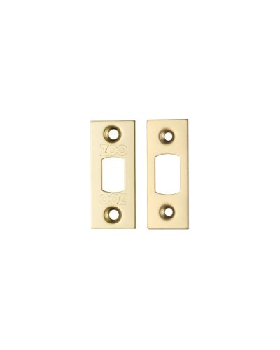Zoo Hardware Face Plate And Strike Plate Accessory Pack, PVD Stainless Brass