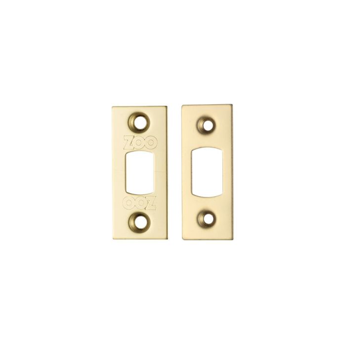 Zoo Hardware Face Plate And Strike Plate Accessory Pack, PVD Stainless Brass