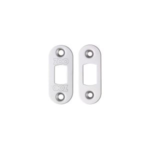 Zoo Hardware Radius Face Plate And Strike Plate Accessory Pack, PVD Stainless Brass