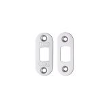 Zoo Hardware Radius Face Plate And Strike Plate Accessory Pack, Polished Stainless Steel