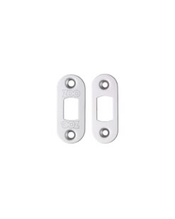 Zoo Hardware Radius Face Plate And Strike Plate Accessory Pack, Polished Stainless Steel