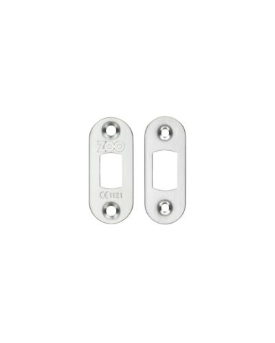 Zoo Hardware Radius Face Plate And Strike Plate Accessory Pack, Satin Stainless Steel
