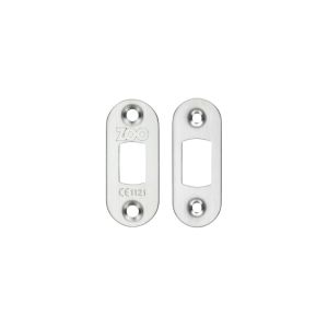 Zoo Hardware Radius Face Plate And Strike Plate Accessory Pack, Satin Stainless Steel