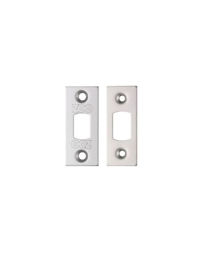 Zoo Hardware Face Plate And Strike Plate Accessory Pack, Satin Stainless Steel