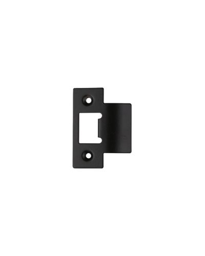 Zoo Hardware Spare Extended Tongue Strike Plate Accessory, Powder Coated Black