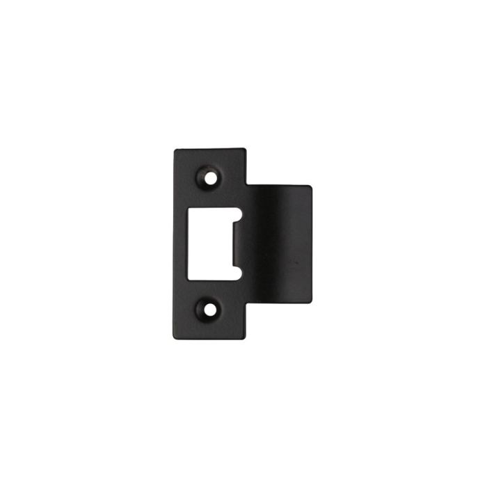 Zoo Hardware Spare Extended Tongue Strike Plate Accessory, Powder Coated Black