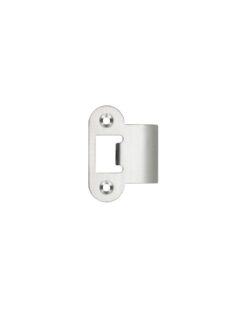 Zoo Hardware Radius Edge Spare Extended Tongue Strike Plate Accessory, Satin Stainless Steel