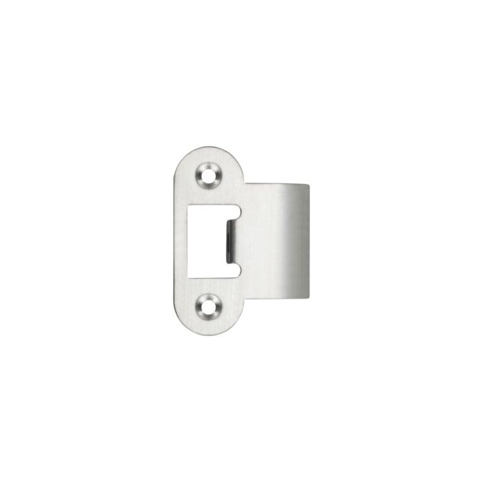 Zoo Hardware Radius Edge Spare Extended Tongue Strike Plate Accessory, Satin Stainless Steel