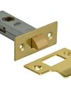 Tubular Latch – 75mm – Satin Stainless Steel & Polished Brass Finish