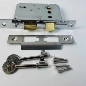 3 Lever Sash Lock – 75mm – Satin Stainless Steel Finish