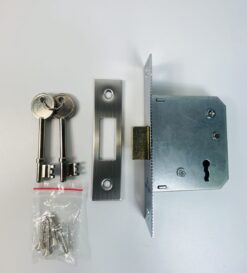 3 Lever Deadlock - 63mm - Satin Stainless Steel Finish - Image 3
