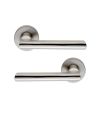 Mitred Lever on Rose Door Handle – 19mm – Satin Stainless Steel Finish