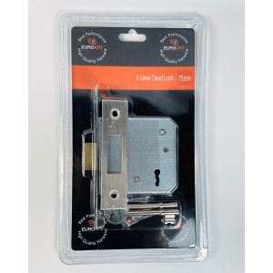 3 Lever Deadlock – 75mm – Satin Stainless Steel Finish