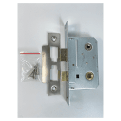 Bathroom Mortice Lock- 75mm- Satin Stainless Steel Finish - Image 5