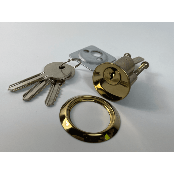 Night Latch Cylinder – 77X33X33mm – Polished Brass Finish