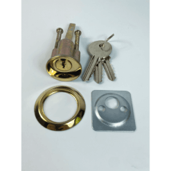 Night Latch Cylinder - 77X33X33mm - Polished Brass Finish - Image 2