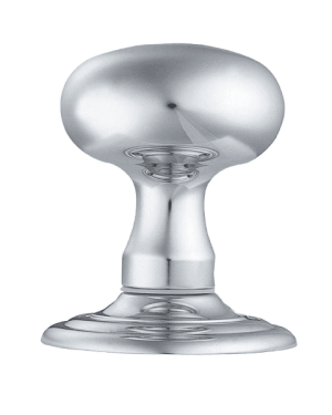 Oval Mortice Door Knob – 56mm – Polished Chrome