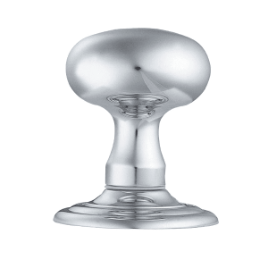 Oval Mortice Door Knob – 56mm – Polished Chrome