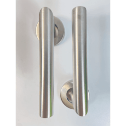 Mitred Lever on Rose Door Handle – 19mm – Satin Stainless Steel Finish - Image 4