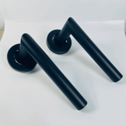 Lever on Rose Door Handle – 19mm – Black Finish - Image 3