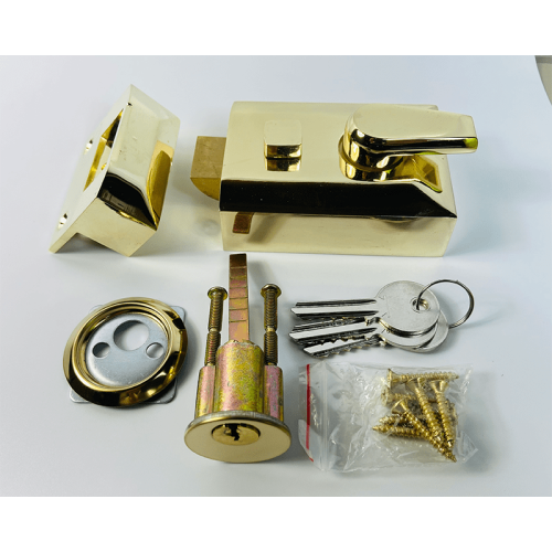 Rim Cylinder Night Latch – 60X90X22mm – Polished Brass Finish