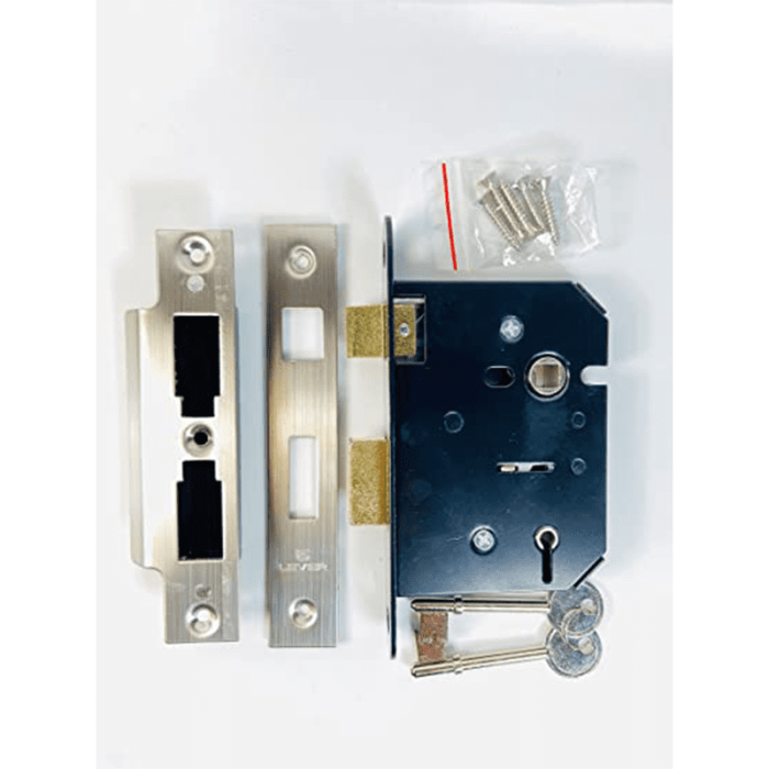 5 Lever Sash Lock – 63mm – Satin Stainless Steel Finish