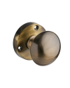 Bun Mortice Door Knob – 63mm – Antique Brass