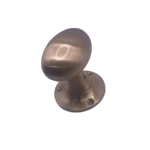 Oval Mortice Door Knob – 56mm – Satin Brass