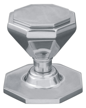 Tamas Centre Door Knob – 79x66mm – Polished Satin Chrome