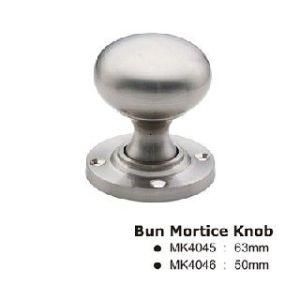 Bun Mortice Door Knob – 63mm – Satin Chrome Polished 