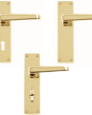 Jovian Victorian Door Handle On Backplate – Multiple Finishes