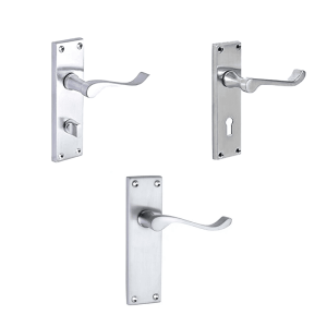 Victorian Scroll Door Handle – 150mm x 45mm – Satin Chrome Finish