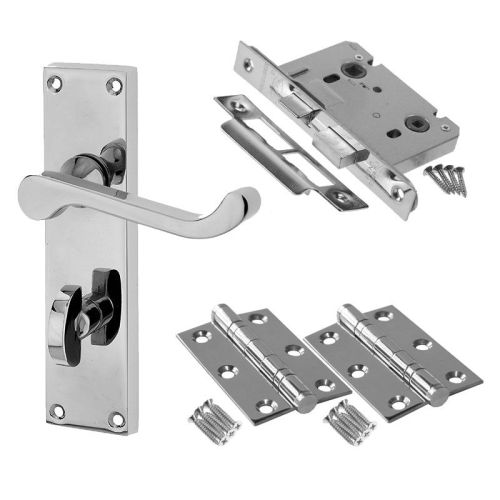 Victorian Scroll Door Handle Pack – Polished Chrome