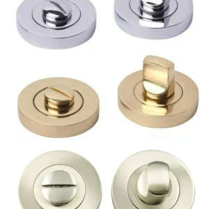 Turn and Release Bathroom Lock – 168x40mm – Multiple Finishes