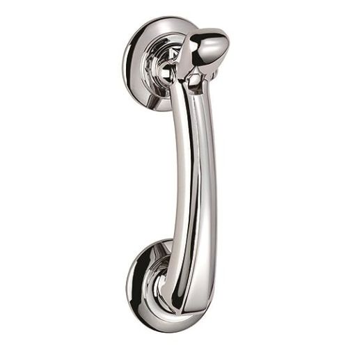 Chrome Door Knockers on Rose – 137mm – Polished Chrome