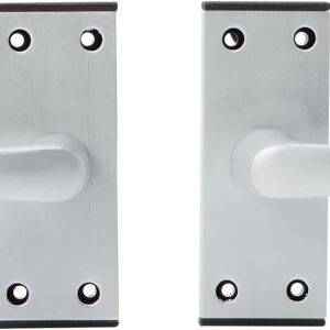 Satin Aluminium Lever Door Handle Latch Plate – Satin Aluminium