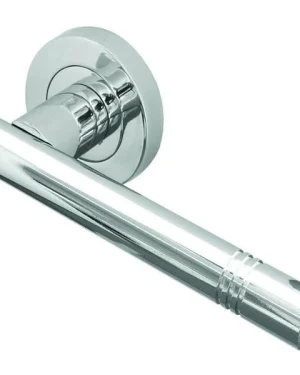 Frelan – Kudos Door Handles On Round Rose – Satin Chrome
