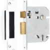 IRONMONGERY SOLUTIONS Lock Pack of Door Handle,3 Lever Sashlocks,Escutcheons & Hinges - Pack of Door Handle in Polished Chrome Finish