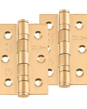 Frelan Hardware 3 Inch Grade 7 Ball Bearing Hinges, Satin Brass – J9502SB