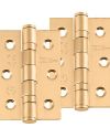 Frelan Hardware 3 Inch Grade 7 Ball Bearing Hinges, Satin Brass – J9502SB