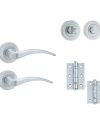 IRONMONGERY SOLUTIONS Bathroom Pack of Door Handle, Turns & Releases, Bathroom Locks & Hinges