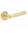 Knurled T Bar Door Handle Set BRUSHED SATIN BRASS Frelan Bari JV850SB Aluminium