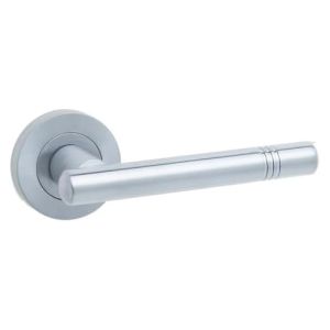 IRONMONGERY SOLUTIONS Bathroom Pack of Door Handle,Bathroom Locks, Turns & Releases & Hinges – Pack of Door Handle in Satin Chrome Finish