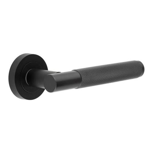 IRONMONGERY SOLUTIONS Lock Pack of Door Handle, 2 Lever Sashlocks, Escutcheon & Hinges – Pack of Door Handle in Matt Black Finish