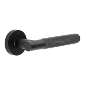 IRONMONGERY SOLUTIONS Bathroom Pack of Door Handle,Bathroom Locks,Turn & Release & Hinges – Pack of Door Handle in Matt Black Finish