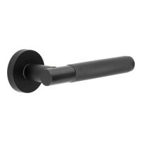 IRONMONGERY SOLUTIONS Latch Pack of Door Handle, Tubular Latch & Hinges – Pack of Door Handle in Matt Black Finish