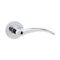 IRONMONGERY SOLUTIONS Latch Pack of Door Handle, Tubular Latch & Hinges – Pack of Door Handle in Polished Chrome Finish