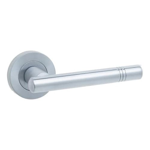 IRONMONGERY SOLUTIONS Lock Pack of Door Handle, 3 Lever Sashlocks, Escutcheons & Hinges – Pack of Door Handle in Satin Chrome Finish