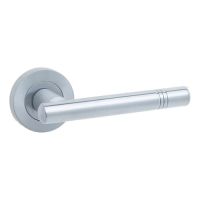 IRONMONGERY SOLUTIONS Lock Pack of Door Handle, 3 Lever Sashlocks, Escutcheons & Hinges – Pack of Door Handle in Satin Chrome Finish